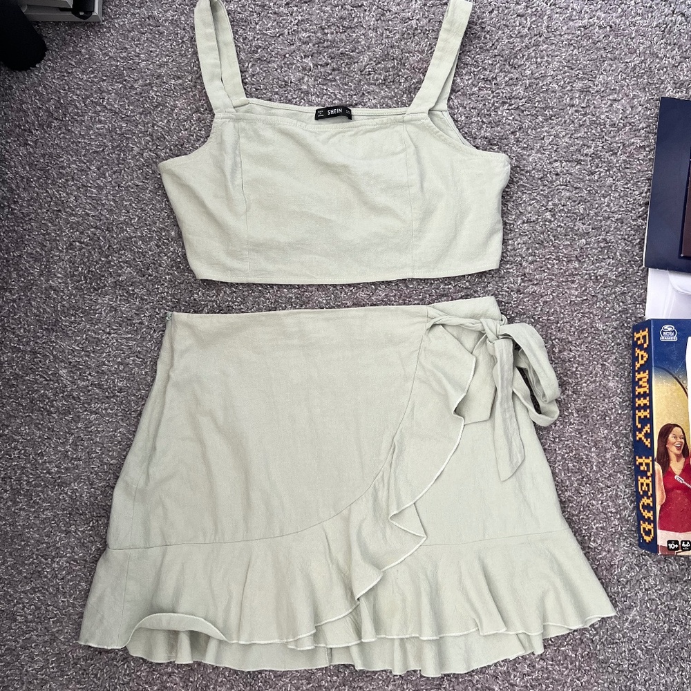Shein Green 2 piece set L